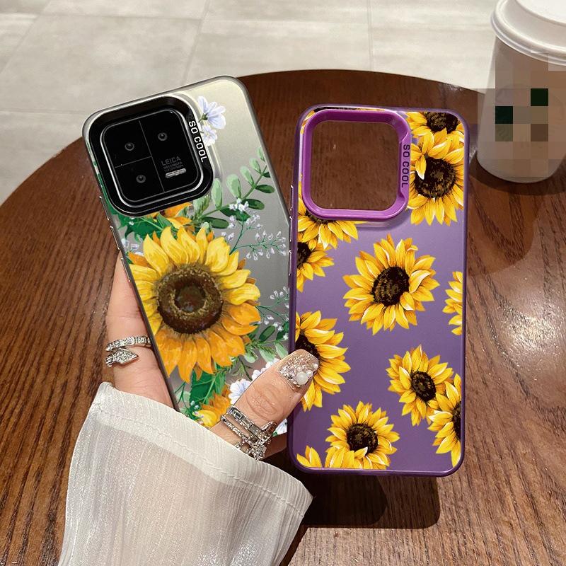 Чехол Sunflower для iPhone 16 Samsung A55 A35 A34 S24 FE Xiaomi Redmi Note 13 Pro 14C Huawei Honor 200 противоударный бампер для телефона с защитой от царапин