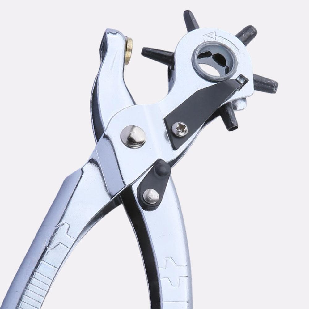 Heavy Duty Leather Hole Punch Pliers - Multi-function Portable Belt Puncher