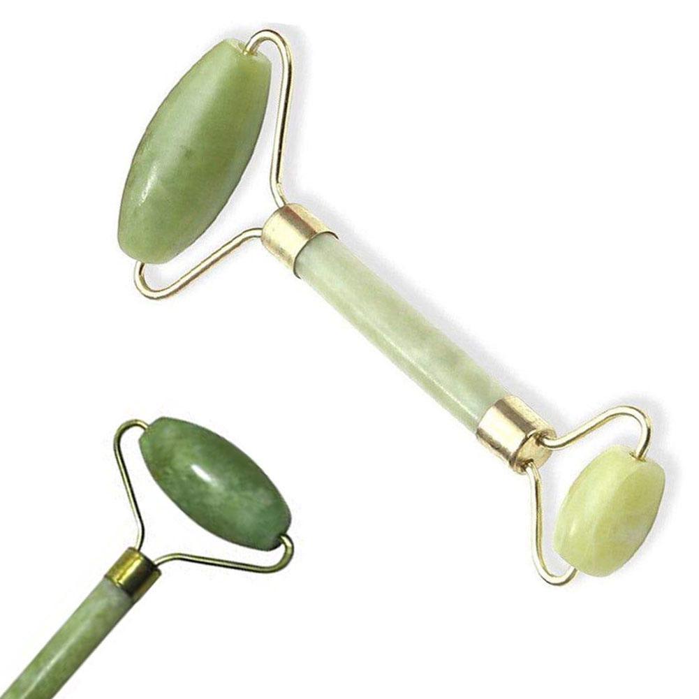 Портативный роликовый массажер с подтяжкой лица с головкой для двойного массажа камнями