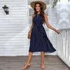 2023 Polka Dot Halter Neck Dress - European & American Summer Fashion for Women