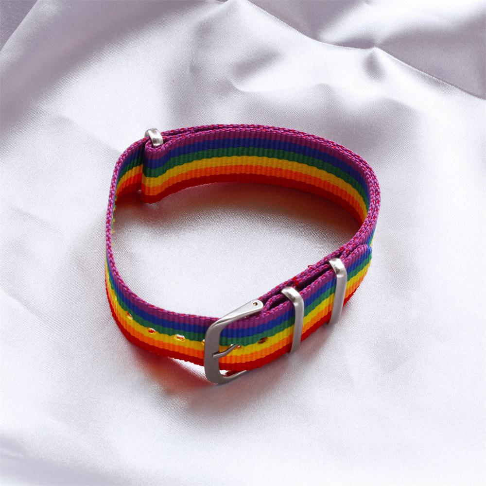 Браслет-бенгл HyunA Style Colorful Heart Rainbow - Модные девичьи украшения
