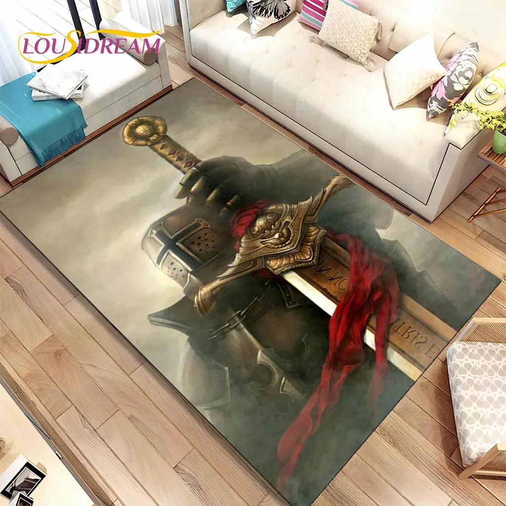 Коврик для игровой зоны Cavalier Knight Templar Crusaders, ковер для дома, гостиной, спальни, дивана, коврик для двери, нескользящий напольный коврик