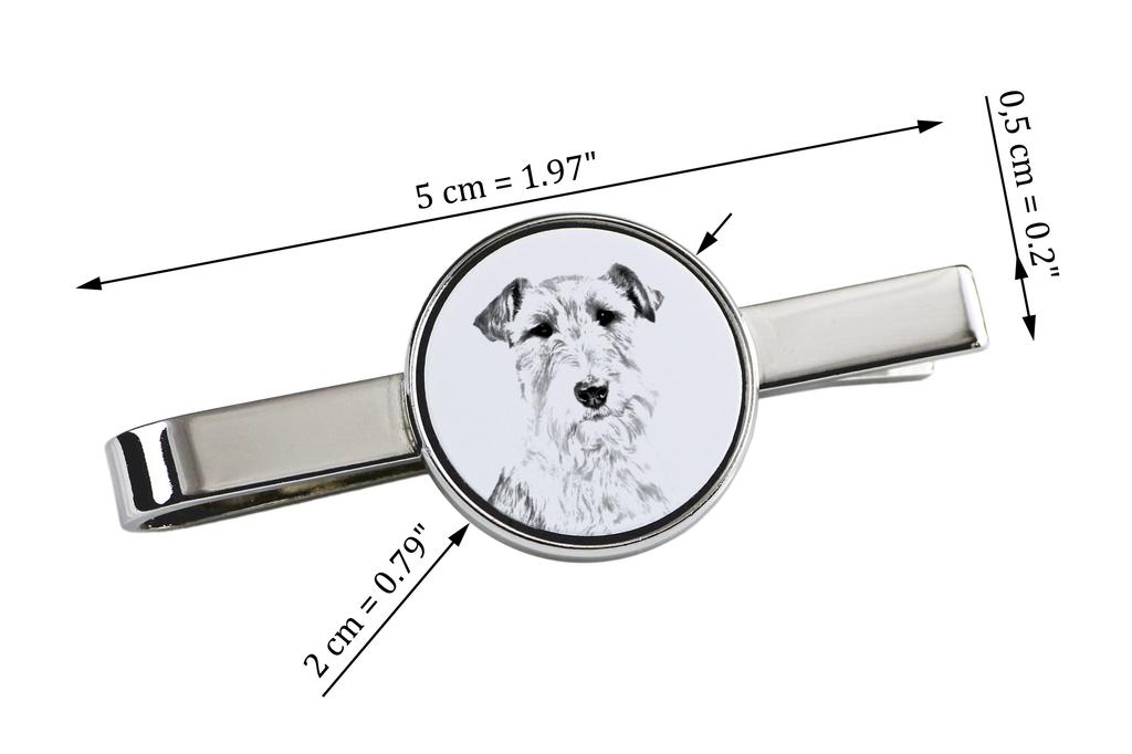 Fox Terrier Wire - tie clip with a dog, personalized tie clip, a unique gift for a man from the Art-Dog brand