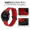 Rubber Strap Silicone 24mm Waterproof Watch Replacement Strap Quick Release Rubber Watch Band Buckle [WOCCI] Red/Black