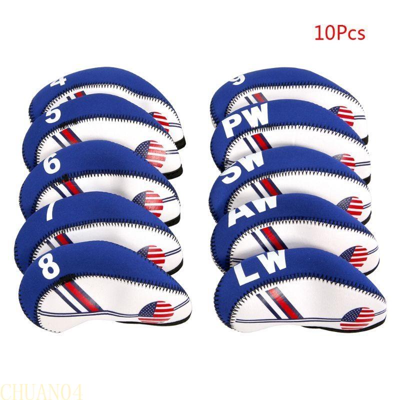 A1A2 10 Pcs/Set Portable Sport Neoprene Golf Club for Head Cover Iron Protective Headcovers for Case