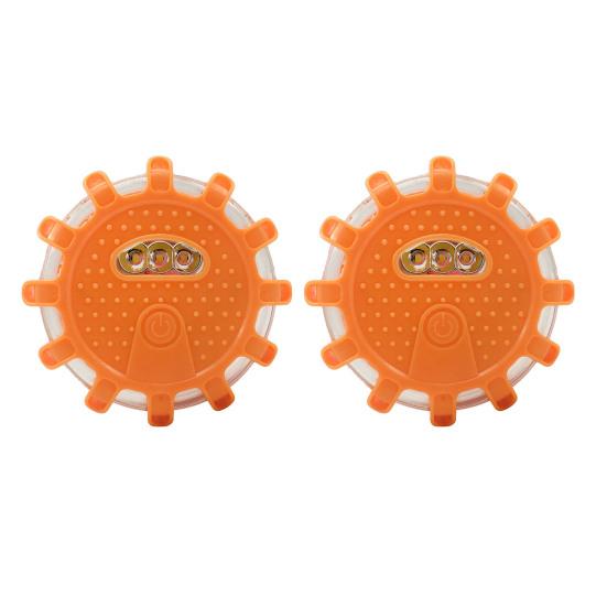 2/3Pcs LED Road Flares Emergency Light Kit Waterproof Compact Portable Roadside Safety Flashing Warning Flares Lights