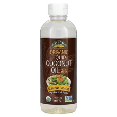 NOW Foods, Ellyndale Organics, органическое жидкое кокосовое масло, чистый кокос, 16 жидких унций (473 мл)