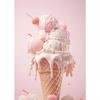 Fashion Pink Food Ice Cream Macaron Poster Pop Canvas Painting Print Wall Art HD Picture Girls Room Nursery Home Decor Frameless