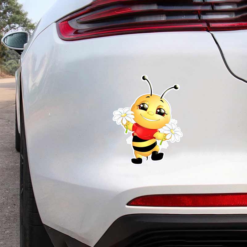 Милая Мультяшная Пчелка Насекомое Автомобильные Наклейки Водонепроницаемые Виниловые Наклейки Декор Кузова Автомобиля Окна Наклейки на Мотоциклетный Шлем M461