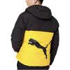 Puma Логотип с принтом в стиле пэчворк, воротник-стойка с животным узором, пуховик с капюшоном и буквами, мужская верхняя одежда, желтый 534502-01
