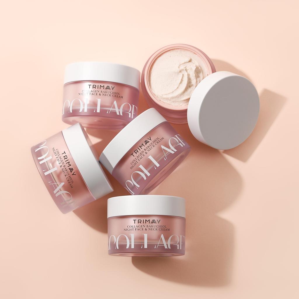 Trimay Коллагеновый ночной крем для лица и шеи Бакучиол
