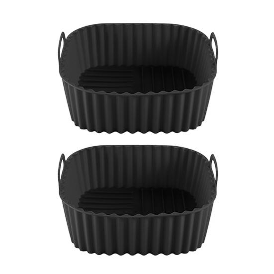 Силиконовая подкладка для аэрофритюрницы, пищевая, антипригарная, для корзин 4-7QT, термостойкая, многоразовая, квадратная, для выпечки, можно мыть в посудомоечной машине, кухонный аксессуар