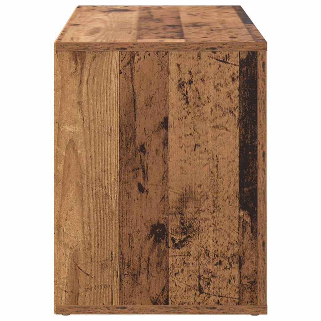 Shoe Rack with Bench Reclaimed Wood Look 75 x 35 x 45 cm Engineered Wood