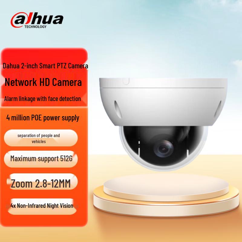 Dahua 4MP Starlight POE PTZ Вандалозащищенная купольная камера CN вилка (адаптер в комплекте)