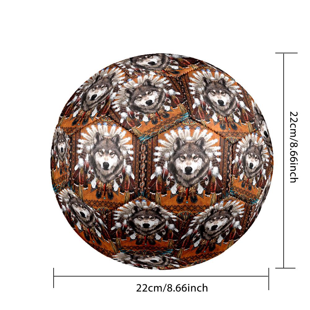 Indian Wolf Indoor Soccer Ball Size 5 Colorful All Ages Machine Stitched PVC Competition Ready Durable High-Bounce