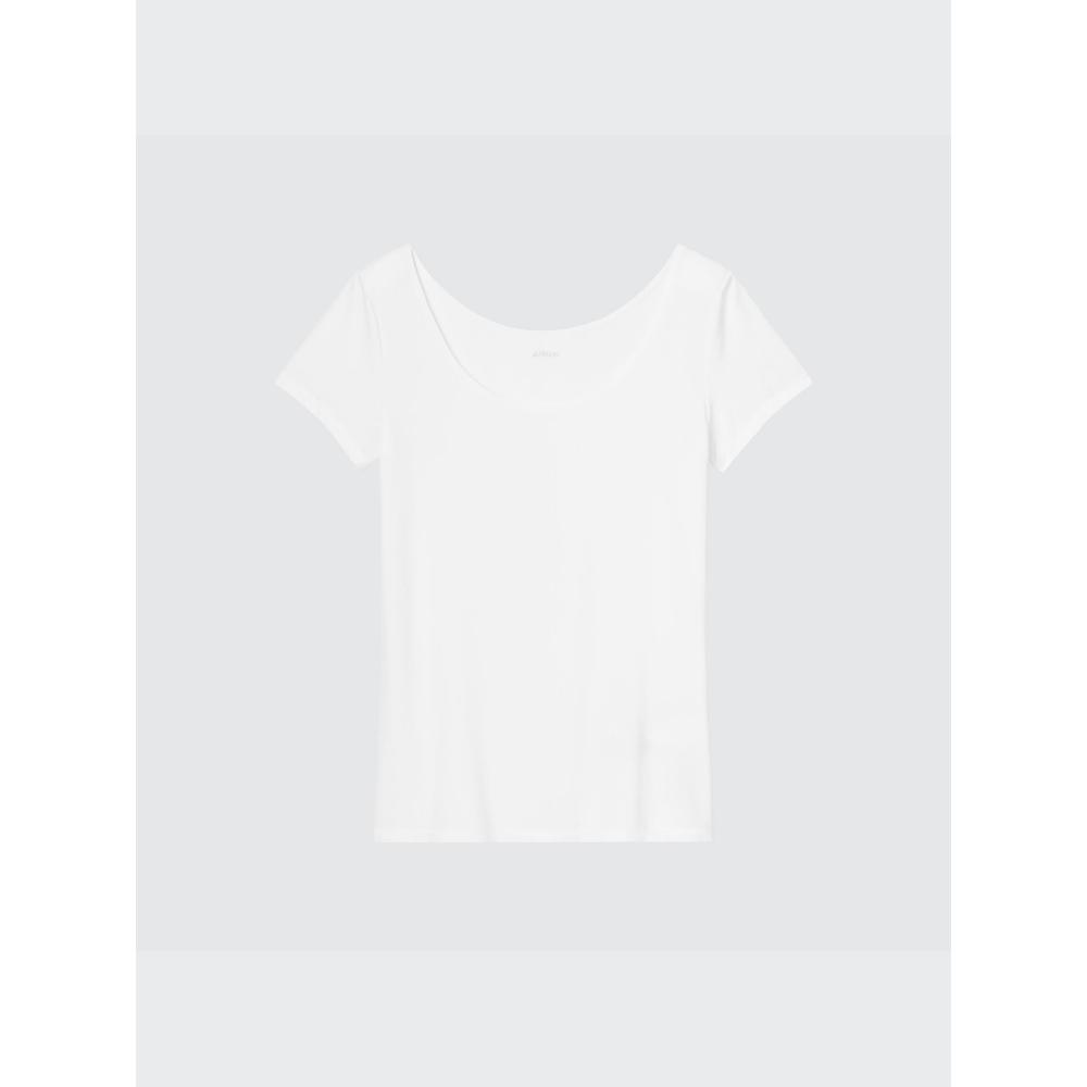 Uniqlo Футболка Airismu с коротким рукавом и вырезом горловины 