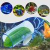 Transparent Aquarium Betta Fish Tunnel With Leaves Pad Betta Tube Tunnels Betta Fish Acrylic Tube