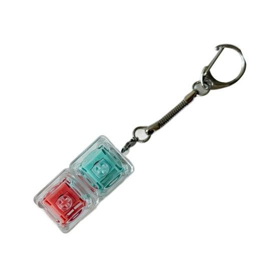 Keyboard Fidget Toy 2-in-1 Keyboard Decompression Button Finger Clicker Toy 2-Keys Fidget Keychain Work Travel Stress Relief Desk Toy