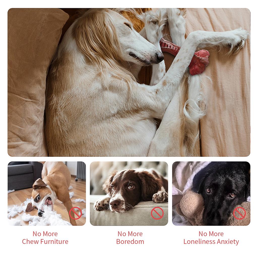 Игрушки для собак для агрессивных любителей жевать, неразрушимые игрушки для жевания со вкусом говядины для больших/средних/маленьких собак, жесткая игрушка для собак, косточки для собак из резины