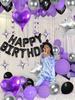 50/53 шт. фиолетовых воздушных шаров с надписью «С днем рождения», вечеринка по случаю дня рождения, тема среды, свадьба, выпускной, украшение вечеринки