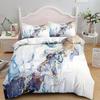 Marble Bedding Set King/Queen Size,Grey Gold Marble Duvet Cover Men Adults Modern Abstract Art Tie Dye Gothic Soft Quilt Cover