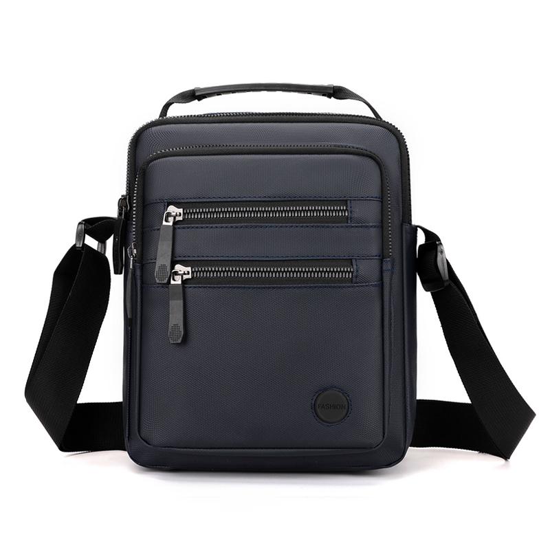 Vintage Waterproof Shoulder Bag Men Fashion Crossbody Bags Large Capacity Simple Travel Student Computer Bag Purse Handbag