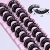 10 пар русских полосатых ресниц DD Curl Lashes 3D ресницы многоразовые пушистые накладные ресницы русские наращивания
