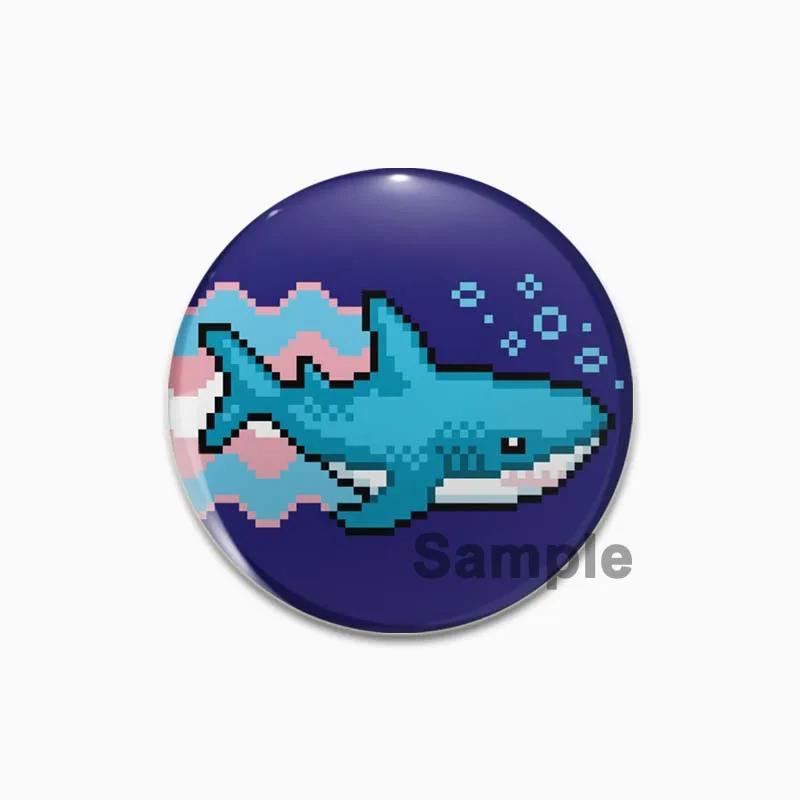 32/44/58mm Time Gear Quote Brooch On Backpack, Handmade Round Brooches, Cute Pins, Anime Icon Badges for Clothes