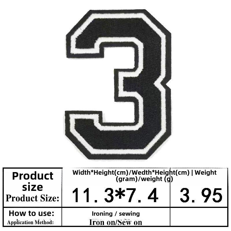 Вышитый алфавит и цифры нашивка на рукаве из джерси