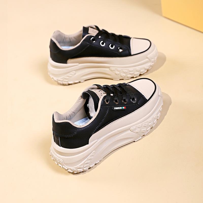 "Женские легкие повседневные спортивные туфли на толстой подошве в корейском стиле 2025 года HX-Q017"