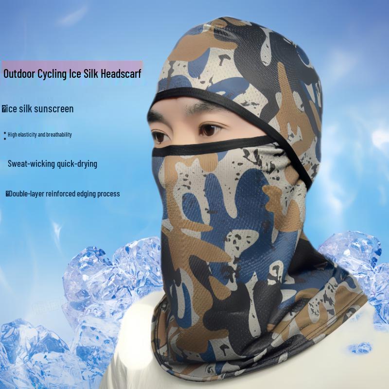 Унисекс маска для лица из ледяного шелка с защитой от УФ-лучей для велоспорта и рыбалки