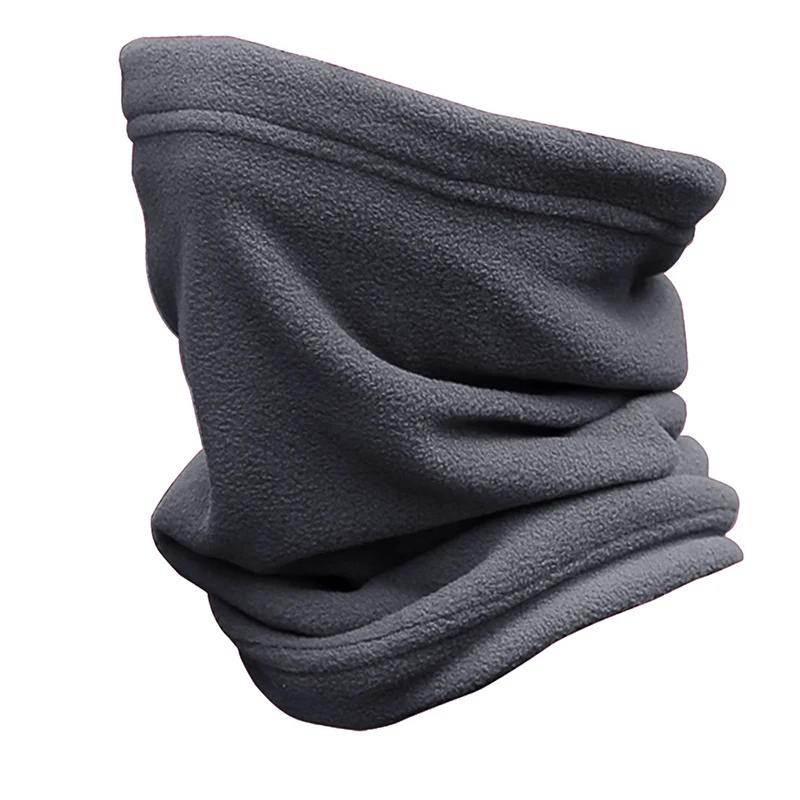 Unisex Polar Fleece Warm Scarf Winter Autumn Ring Women Outdoor Sport Cycling Hiking Bandana Solid Scarf Men Headband Neck Scarf