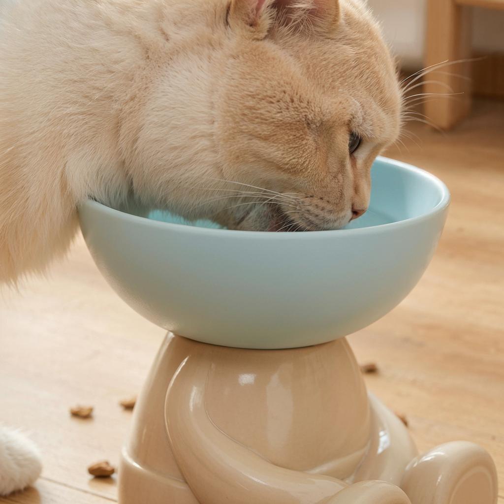 Поднятая миска для питомца с поддержкой шеи, большая емкость, миска для корма для кошек