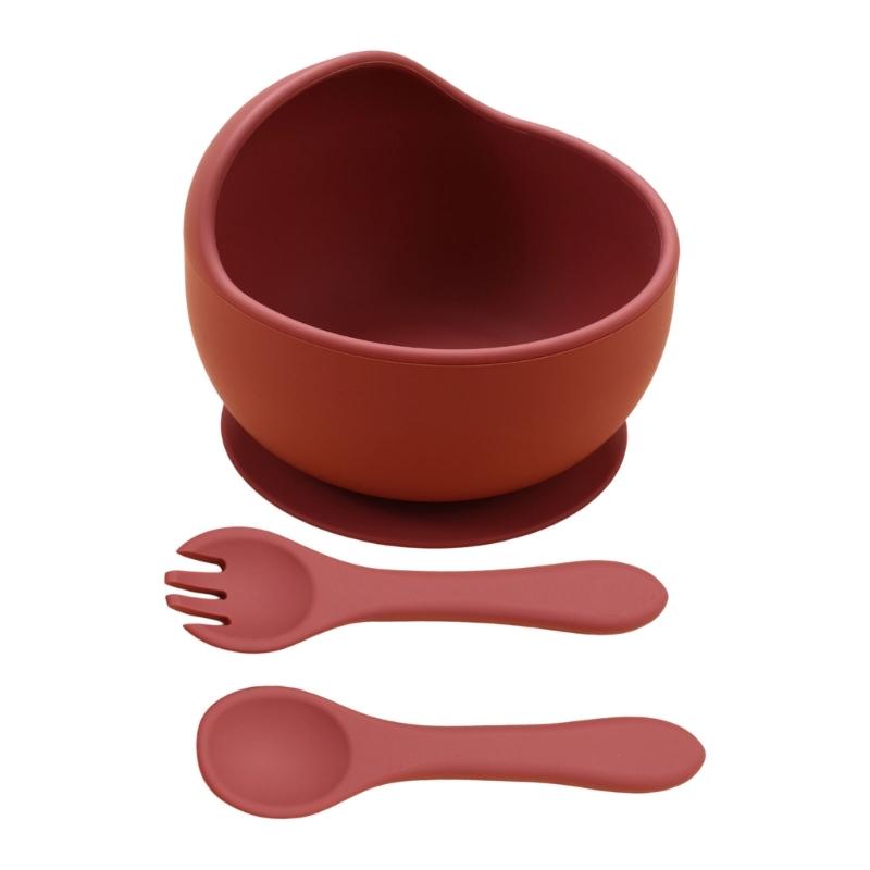 Пищевой силиконовый детский миска для кормления Нескользящая присоска Термостойкая Ложка с удобным захватом Для новорожденных детей