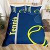 Tennis Bedding Set Full Size Sports Theme Comforter Cover Tennis Lover Duvet Cover Ball Games Yellow Black White Quilt Cover