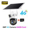 V380 Dual Lens Wifi 4G Sim Camera Solar Panel Outdoor Low Powered Cam Color Night Vision PIR Alarm Two Way Audio Solar CCTV IP Camera