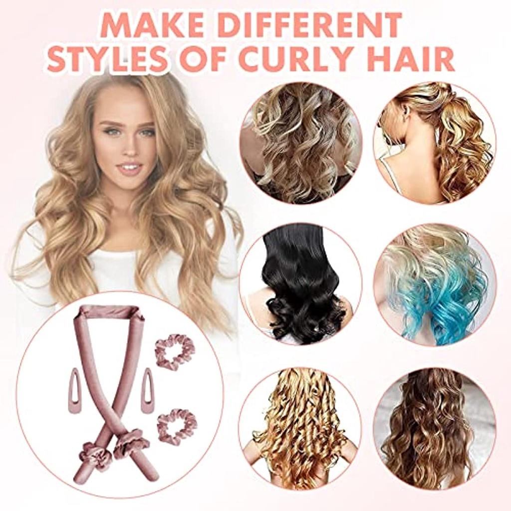 Щипцы для завивки длинных волос, щипцы для завивки волос, повязка на голову, бархатные щипцы для завивки волос, мягкие щипцы для завивки волос, повязка на голову, не требующие нагревания, длинные бигуди для волос, повязки на голову, средние волосы, длинные бигуди для волос