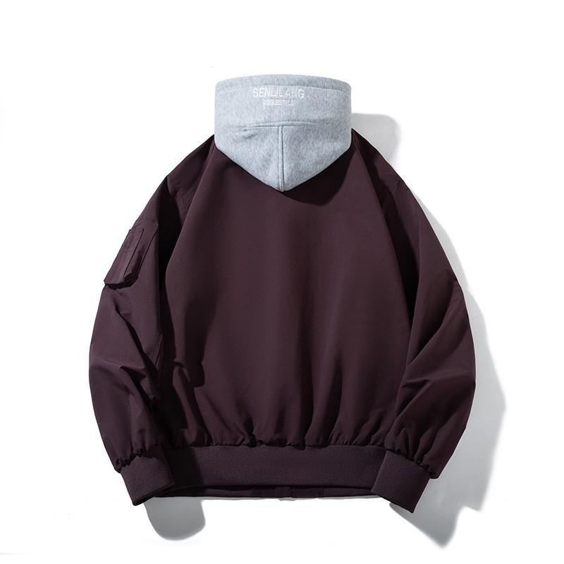 Mens Oversized Casual Winter Bomber Jacket Warm Thickened Cotton-Padded Outerwear Daily Wear