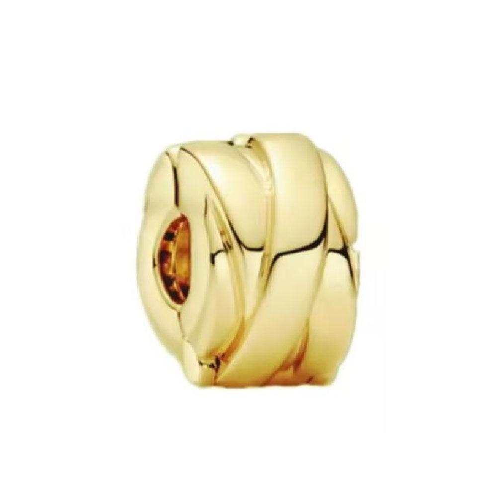 New Copper Cilp Bead Fit Original Women Bracelet Diy Fine Dangle Jewelry Butterfly Cross Moon Star Clover Charm Amulet Gift