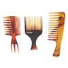 Набор из 3 расчесок для волос, профессиональный портативный домашний парикмахерский инструмент для укладки волос с широкими зубцами
