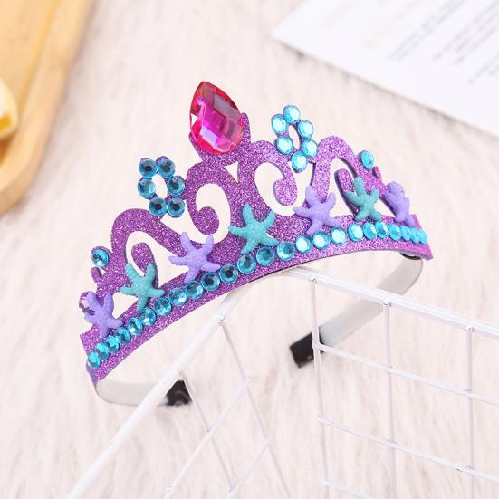 Океанская морская звезда, Русалка, повязка на голову принцессы со стразами, Корона принцессы, вечерние повязка для волос, детский праздничный обруч на голову, аксессуары для головных уборов