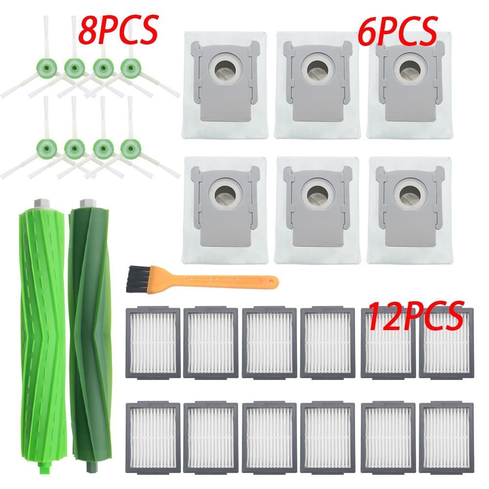 Hepa фильтр пылесборник рулон щетки для iRobot Roomba i7 E5 E6 i3 серии робот-пылесос запасные части аксессуары