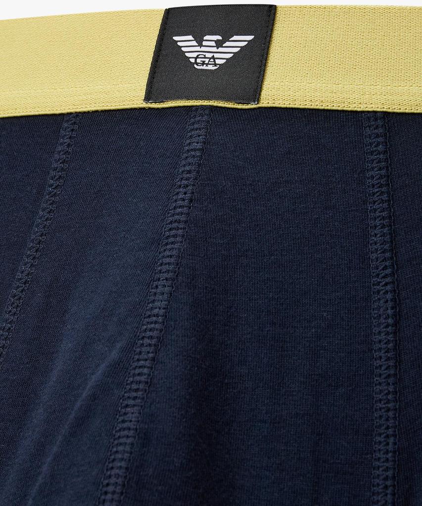 EMPORIO ARMANI UNDERWEAR Men'S Color Block Eagle Logo Patch Boxer Briefs_Blue 08M6312027