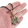 Kinitial Северный Викингов Ожерелье Мужчины Руны Двойной Топор Амулет Кулон Викингов Скандинавский Шарм Ожерелье Винтажные Украшения Colar