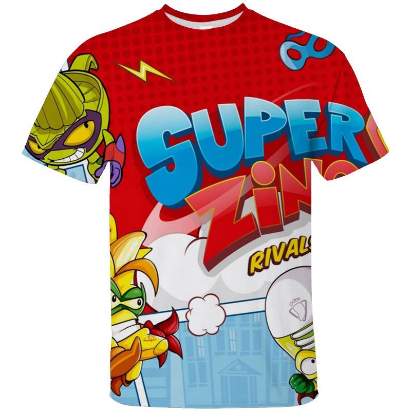 Женщины Мужчины Super Zing 3D Печать Одежда Super Sing Мода Харадзюку Футболка Ребенок Аниме Картом Футболки Повседневный Круглый Вырез Топ Футболка Y2k