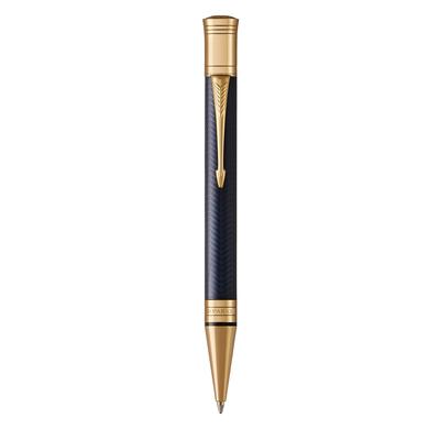 Parker Шариковая ручка Duofold Prestige Blue Chevron GT со средним наконечником в подарочной коробке, оригинальный импортный продукт 1931373 на масляной основе