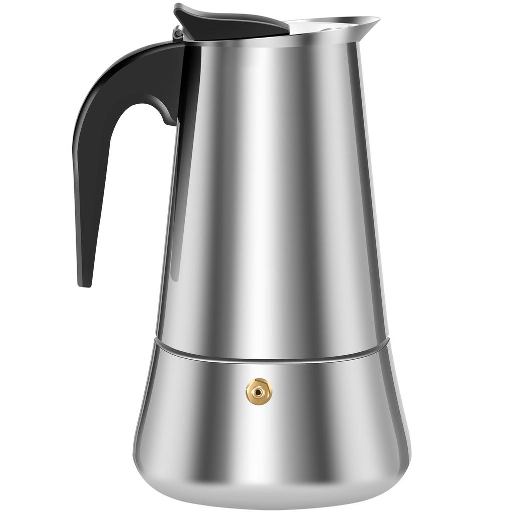 Stovetop Espresso Maker Versatile Stainless Steel Moka Pot Coffee Makers Time Saving Classic Induction Cookers for Home Using