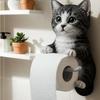 3D Форма кошки Держатель туалетной бумаги из смолы Диспенсер для туалетной бумаги для ванной Комнатное украшение