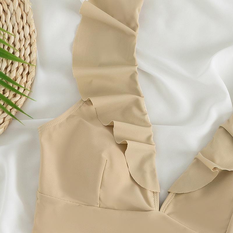 Ruffle Bikini Women High Waist Swimsuit Push Up Set Summer Beach Wear