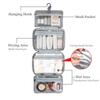 Large Capacity Travel Toiletries Bag with Hanging Hook Waterproof Bathroom Cosmetic Storage Bag Makeup Organizer Washbag
